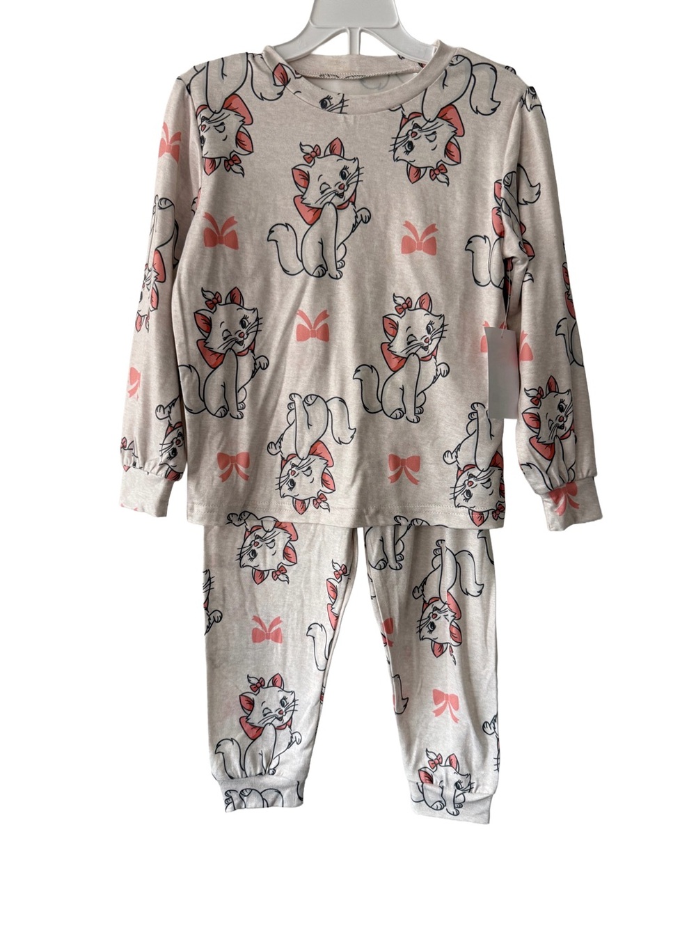 Disney The Aristocata Beige and Pink Marie Cat Pajama Set 4T